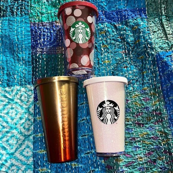 Starbucks Other - STARBUCKS cold drink cups. Sold in lot of three.
